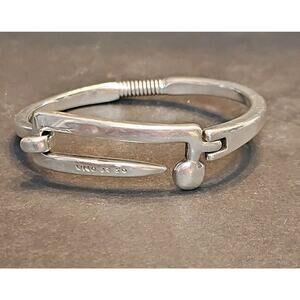 Uno de 50 Puzzling Bangle Silver Plated Rigid Bracelet Nail Inspired